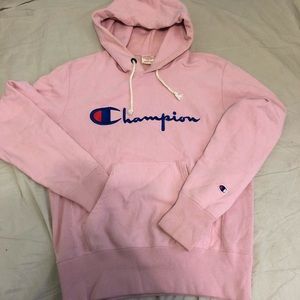 Champion Baby Pink Reverse Weave Warm Up Hoodie